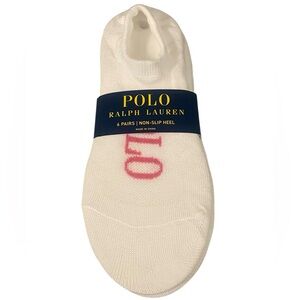 POLO by RAPLH LAUREN Women’s Multi Color Logo Ankle Socks 6-Pack  Size: 9-11